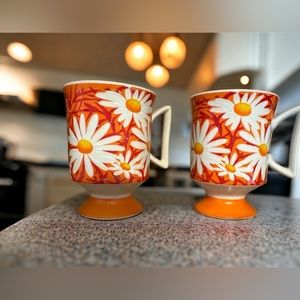 Vintage R6597 Moribana Flower Mugs lot of 2